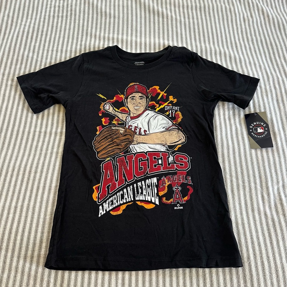 Los Angeles Angels Black Graphic Tee - MLB Ohtani #17
